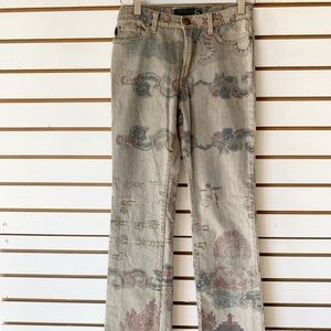 Vintage 90’s Just Cavalli Printed Denim trousers